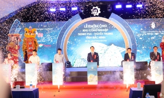 Khởi công dự án đầu tư hạ tầng Khu công nghiệp Song Mai - Nghĩa Trung